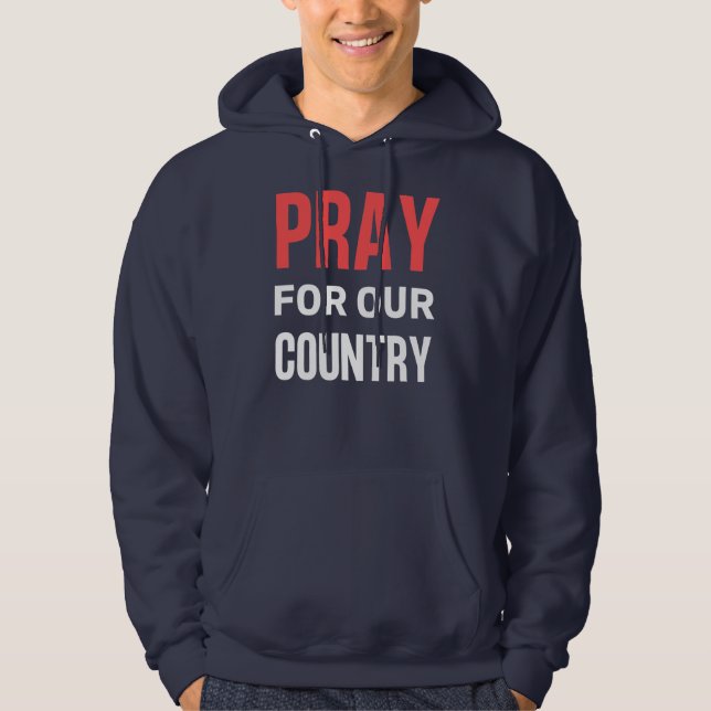 Sudadera Recen por nuestro país, salven a Estados Unidos  (Anverso)