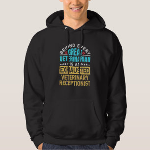 Sudadera Recepcionista Veterinaria Agotada Recepcionista Ve
