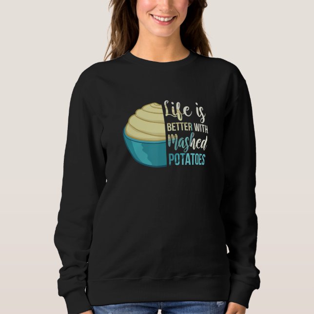Sudadera Receta machacada de patata de ajo huele a papas ve (Anverso)