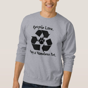 Sudadera Recicle la camiseta del amor