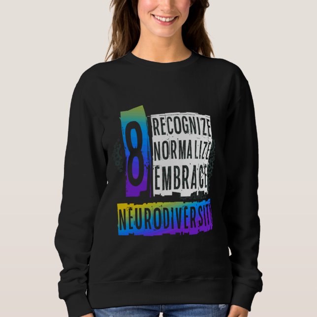 Sudadera Reconocer la normalización del autismo para abraza (Anverso)