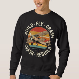 Sudadera Reconstruye Avión RC Vuela Choca Reconstruye Pilot