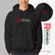 Recordar cita verde rojo | Hoodie de los hombres n