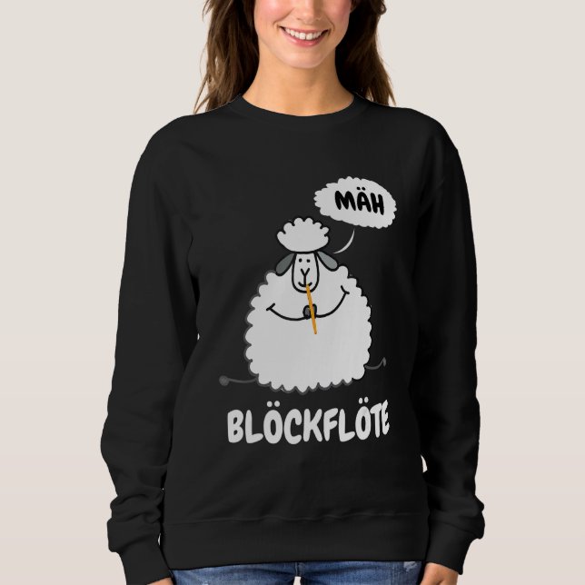 Sudadera Recorder I Notes Sheep Recorder Sheep Lamb Musicia (Anverso)