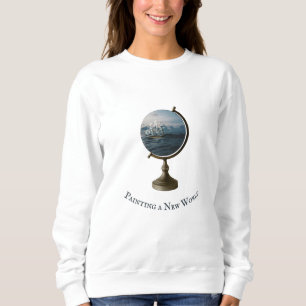 Sudadera Recorra el mapa, desliza el arte de la escuela de