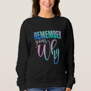 Sudadera Recuerde Su Por Qué Motivación Gimnasio Inspirati
