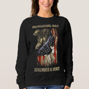 Sudadera Recuerde Y Honre El Día De Los Veteranos Patriotas