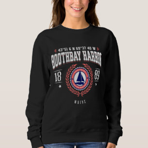 Sudadera Recuerdo de barco de vela náutico de Boothbay Harb