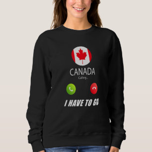 Sudadera Recuerdo de la bandera de Canadá Canadá está llama
