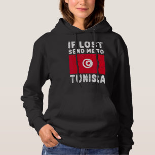 Sudadera Recuerdo de la bandera de Túnez Si se pierde envía