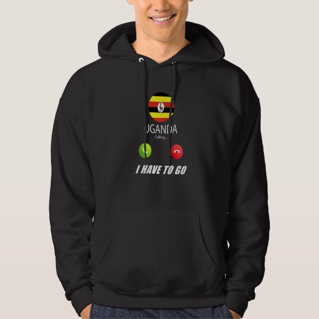 Sudadera Recuerdo de la bandera de Uganda Uganda está llama (Anverso)
