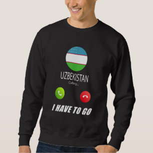 Sudadera Recuerdo de la bandera de Uzbekistán Uzbekistán es