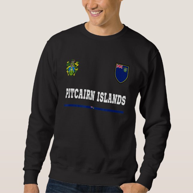 Sudadera Recuerdo de la bandera deportiva de las Islas Pitc (Anverso)