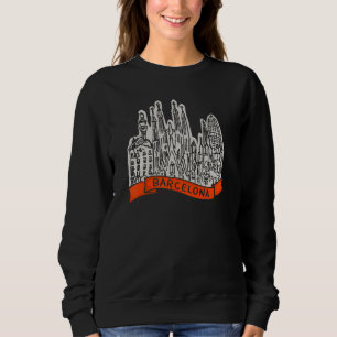 Sudadera Recuerdo de la ciudad de Barcelona España para hom