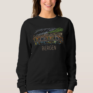 Sudadera Recuerdo de la ciudad de Bergen Noruega para hombr