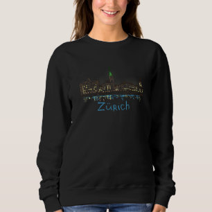 Sudadera Recuerdo de la ciudad de Zúrich Suiza para hombres
