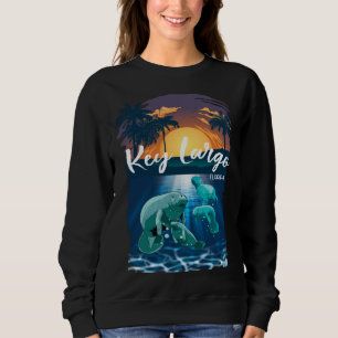 Sudadera Recuerdo de vacaciones de Key Largo Florida Manatí