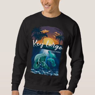 Sudadera Recuerdo de vacaciones de manatíes de Key Largo Fl