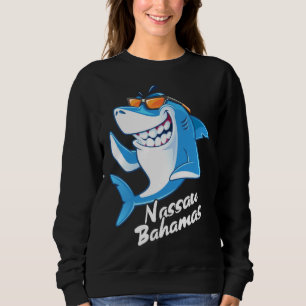 Sudadera Recuerdo de vacaciones de tiburones en Nassau Baha