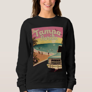 Sudadera Recuerdo de vacaciones retro en la playa de Tampa