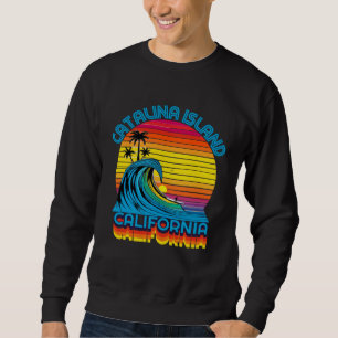 Sudadera Recuerdo Retro Antiguo de la Isla Catalina de Surf