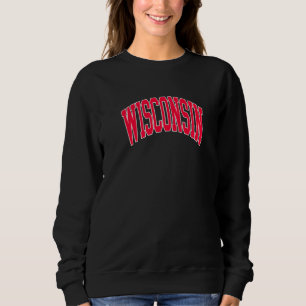 Sudadera Recuerdo Retro Antiguo del Estado de Wisconsin Det