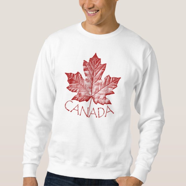 Sudadera Recuerdo retro de la hoja de arce de la camiseta (Anverso)