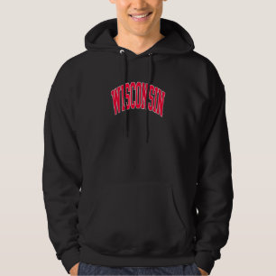 Sudadera Recuerdo Retro Vintage del Estado de Wisconsin Det