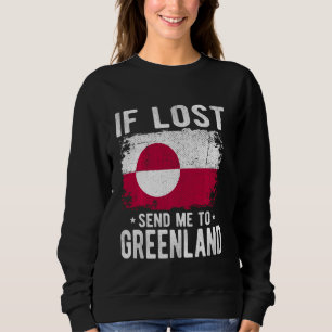 Sudadera Recuerdos de la bandera de Groenlandia - Si se pie