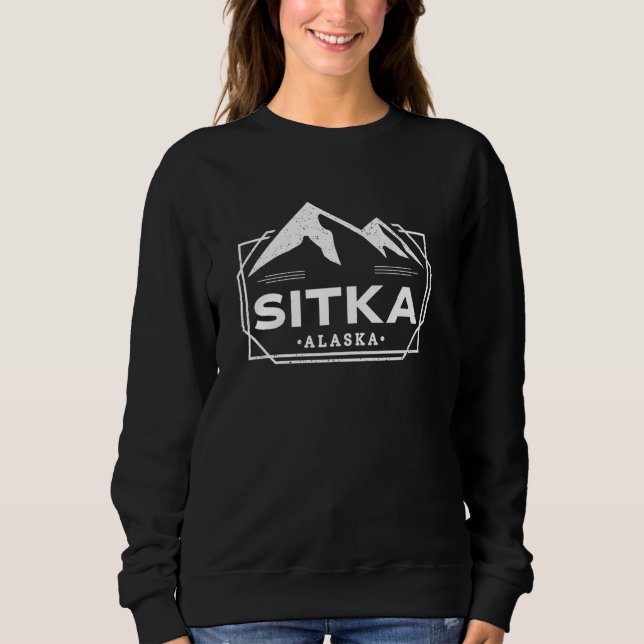 Sudadera Recuerdos de Sitka Alaska Vintage Retro (Anverso)