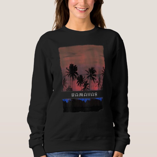 Sudadera Recuerdos de vacaciones de Sunset en Bahamas (Anverso)