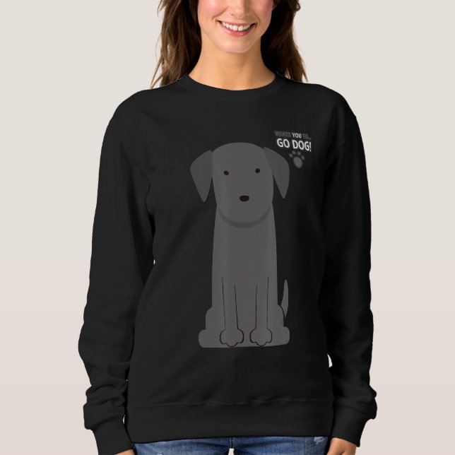 Sudadera Recuperación de Labrador Negro de la serie de perr (Anverso)
