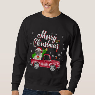 Sudadera Recuperador de Pug monta Navidades de Camión Rojo 