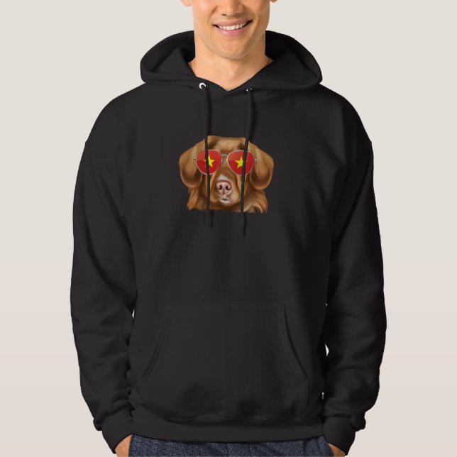 Sudadera Recuperadores de peaje de pato perro lentes de sol (Anverso)