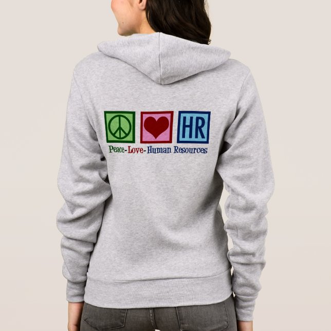 Sudadera Recursos humanos Paz Amor RHH (Reverso)