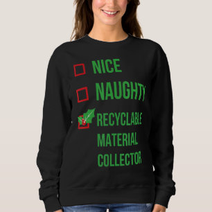 Sudadera Recyclable Material Collector Funny Pajama Christm