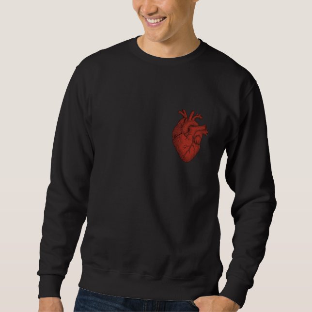 Sudadera Red Anatomical Heart Vintage Hoodie (Anverso)