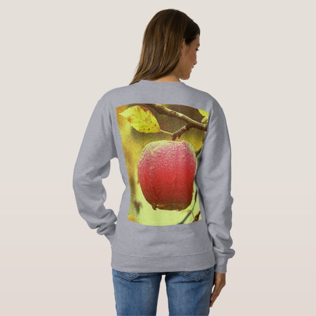 Sudadera "Red Apple on Tree" Foto Cute. ¡Hazte con una en Z (Reverso completo)