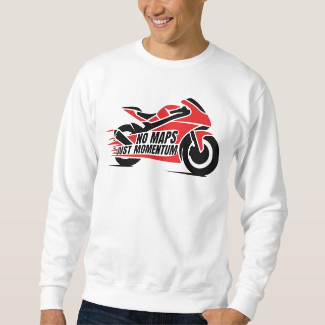 Sudadera Red Black Sport Motorcycle  (Anverso)