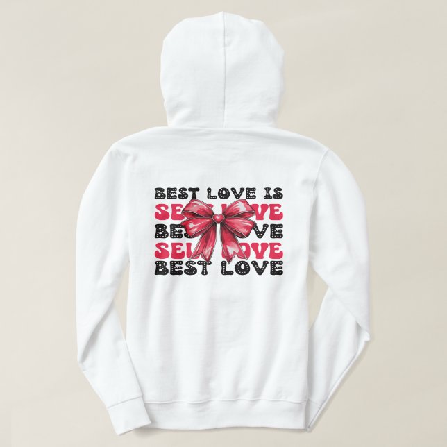 Sudadera Red Bow Coquette El día de San Valentín Self love (Reverso del diseño)