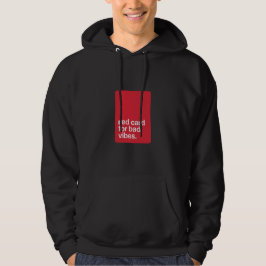 Sudadera Red Card For Bad Vibes Minimalist