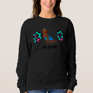 Sudadera Red Dachshund Tattoo Te Amo Perro Mamá Leopard Bo