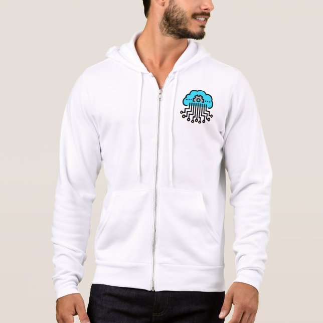 Sudadera Red de computación en la nube Circuito Engranaje T (Anverso)