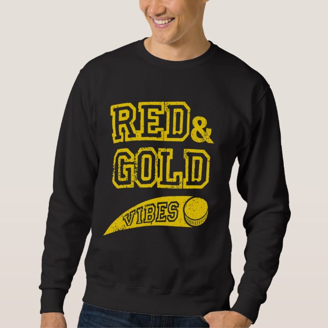 Sudadera Red & Gold Vibes Hockey Team Fan_2 (Anverso)