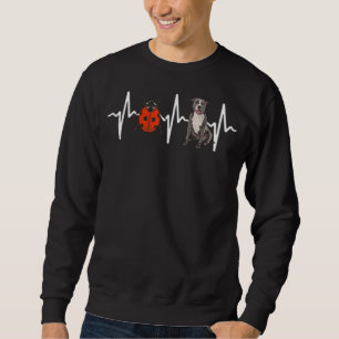 Sudadera Red Ladybug Staffordshire Bull Terrier Heartbeat D
