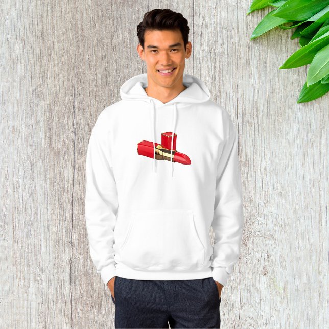 Sudadera Red Lipstick Makeup Mens Hoodie (Subido por el creador)