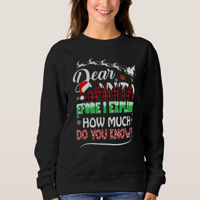Sudadera Red Paid Christmas Kids Toddler Dear Santa I Can E (Anverso)