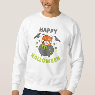 Sudadera Red Panda Happy Halloween Cauldron Bat