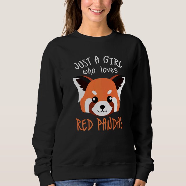 Sudadera Red Panda Plushie Rojo Panda Tail Cute Rojo Panda  (Anverso)
