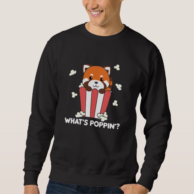 Sudadera Red Panda Popcorn Whats Poppin Funny (Anverso)